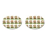 Groundhog Emojis Cufflinks (Oval)