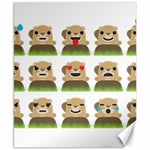 Groundhog Emojis Canvas 8  x 10 