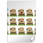 Groundhog Emojis Canvas 12  x 18 