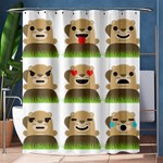 Groundhog Emojis Shower Curtain 60  x 72  (Medium)