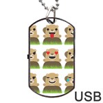 Groundhog Emojis Dog Tag USB Flash (Two Sides)