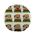 Groundhog Emojis Standard 15  Premium Round Cushion 