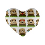 Groundhog Emojis Standard 16  Premium Heart Shape Cushion 