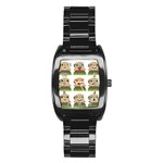 Groundhog Emojis Stainless Steel Barrel Watch