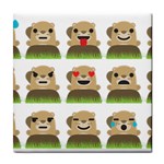 Groundhog Emojis Tile Coaster