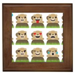 Groundhog Emojis Framed Tile