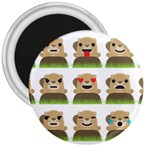 Groundhog Emojis 3  Magnet