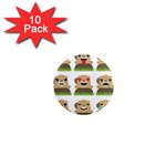 Groundhog Emojis 1  Mini Magnet (10 pack) 