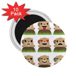 Groundhog Emojis 2.25  Magnet (10 pack)