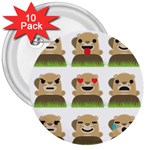 Groundhog Emojis 3  Button (10 pack)