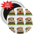 Groundhog Emojis 3  Magnet (100 pack)