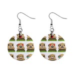 Groundhog Emojis 1  Button Earrings