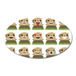 Groundhog Emojis Magnet (Oval)