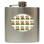 Groundhog Emojis Hip Flask (6 oz)