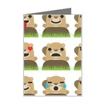 Groundhog Emojis Mini Greeting Card