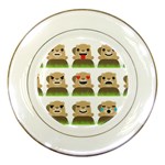 Groundhog Emojis Porcelain Plate