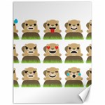 Groundhog Emojis Canvas 12  x 16 