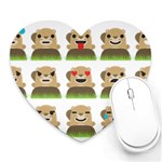 Groundhog Emojis Heart Mousepad