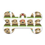 Groundhog Emojis Dog Tag Bone (One Side)