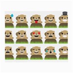 Groundhog Emojis Small Glasses Cloth (2 Sides)