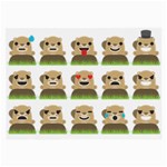 Groundhog Emojis Large Glasses Cloth