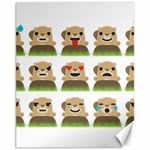 Groundhog Emojis Canvas 11  x 14 