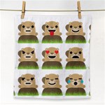 Groundhog Emojis Face Towel