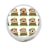 Groundhog Emojis 4-Port USB Hub (One Side)