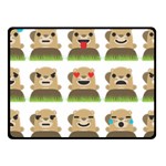 Groundhog Emojis Fleece Blanket (Small)