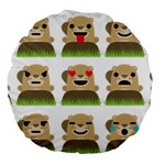 Groundhog Emojis Large 18  Premium Round Cushion 