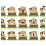 Groundhog Emojis Double Sided Flano Blanket (Medium)