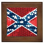 sequin confederate flag Framed Tile