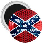 sequin confederate flag 3  Magnet