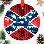 sequin confederate flag Ornament (Round)