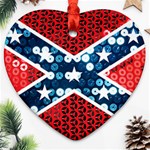 sequin confederate flag Ornament (Heart)