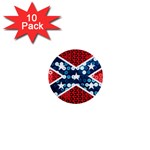 sequin confederate flag 1  Mini Button (10 pack) 