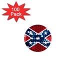 sequin confederate flag 1  Mini Button (100 pack) 