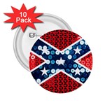 sequin confederate flag 2.25  Button (10 pack)