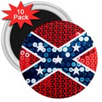 sequin confederate flag 3  Magnet (10 pack)