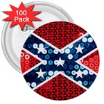 sequin confederate flag 3  Button (100 pack)