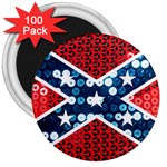 sequin confederate flag 3  Magnet (100 pack)