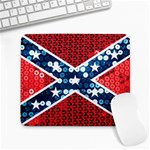 sequin confederate flag Large Mousepad