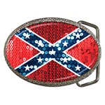 sequin confederate flag Belt Buckle