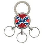 sequin confederate flag 3-Ring Key Chain