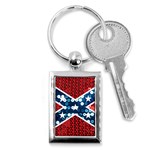 sequin confederate flag Key Chain (Rectangle)