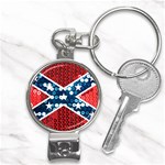 sequin confederate flag Nail Clippers Key Chain