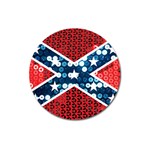 sequin confederate flag Magnet 3  (Round)