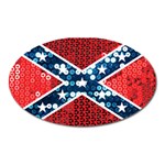 sequin confederate flag Magnet (Oval)