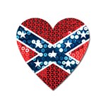 sequin confederate flag Magnet (Heart)