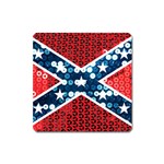 sequin confederate flag Magnet (Square)